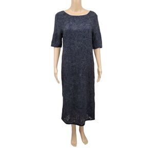Dana Buchman Mohair Wool Blend Boatneck Maxi Dress Women's Large